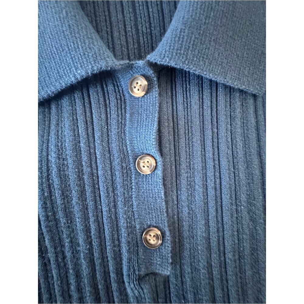 Lost + Wander Giustina Ribbed Collared Sweater Maxi Dress Teal XS/S - Picture 10 of 14